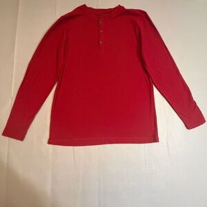 Stafford Classic Red Long Sleeve Crew Neck Shirt Size Meduim
